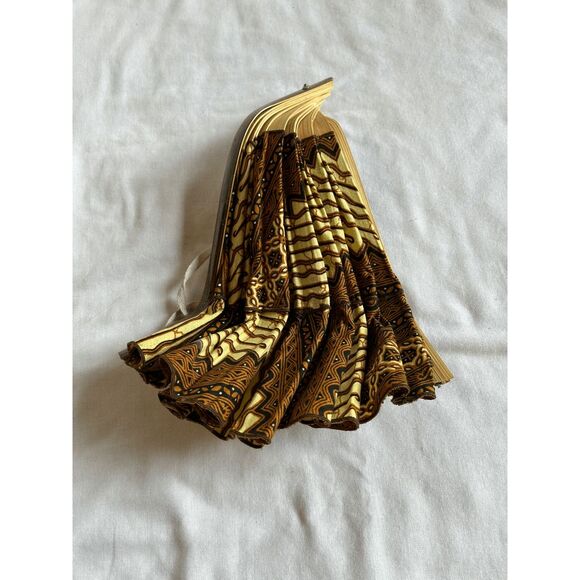 Foldable Wooden and Cloth Travel Hat w/ Ties, Collapsible, Unique, Sun Hat - Picture 6 of 10